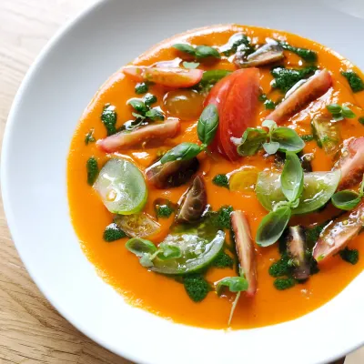 Cherry tomato gazpacho