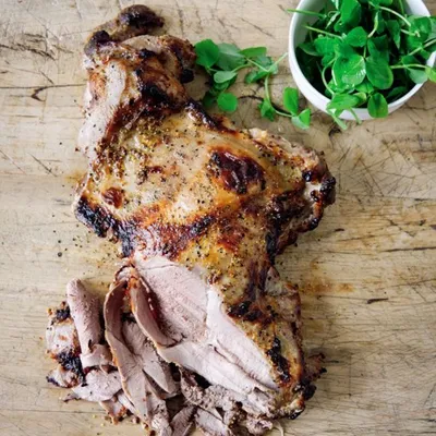 Butterflied Lamb in Lemon Marinade