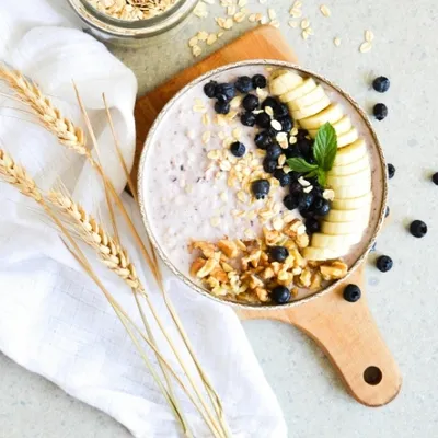 Overnight Oats With Blueberries
