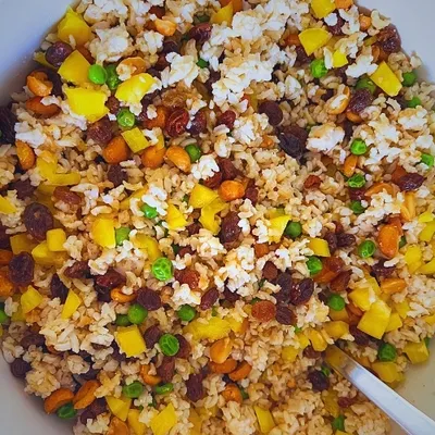Brown Rice Salad with Watercress and Peanuts