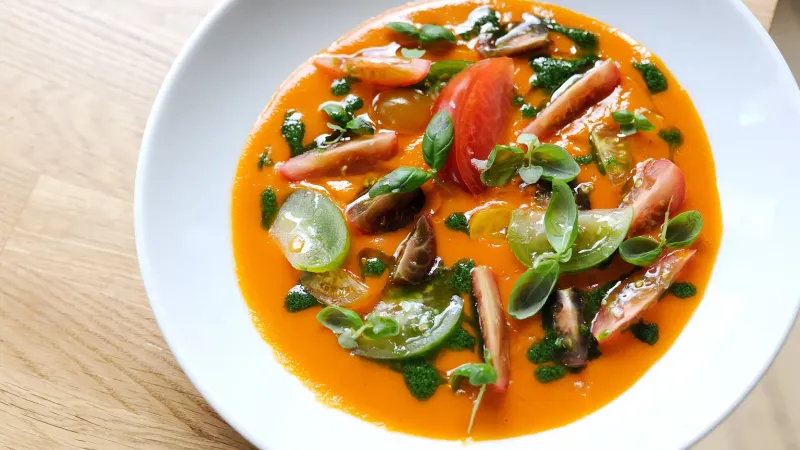 Cherry tomato gazpacho