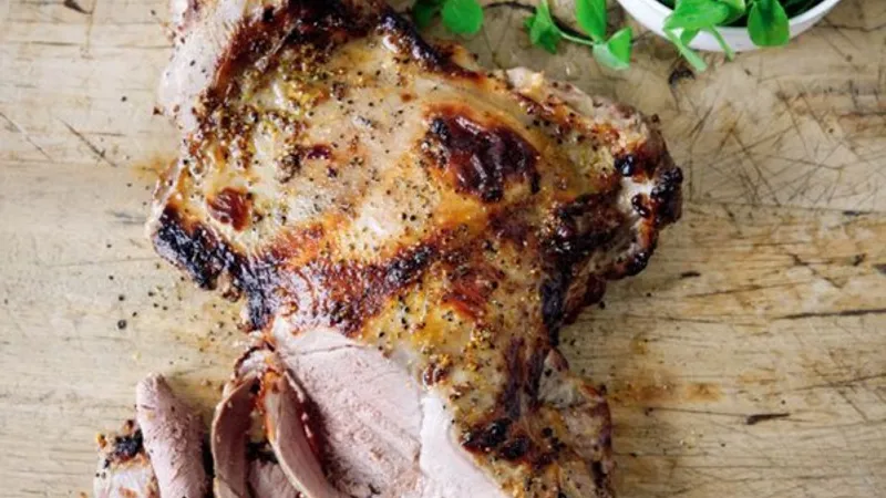 Butterflied Lamb in Lemon Marinade