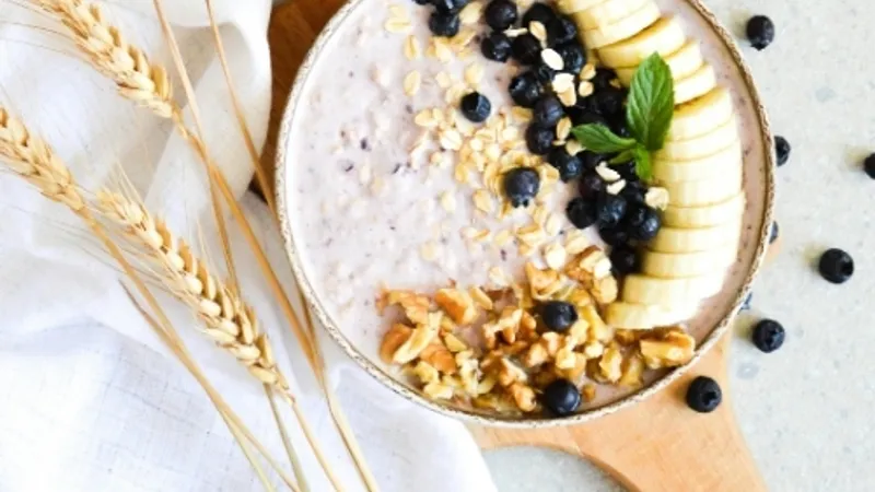 Overnight Oats With Blueberries