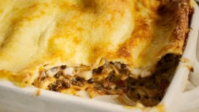 Puy lentil lasagne
